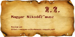 Magyar Nikodémusz névjegykártya