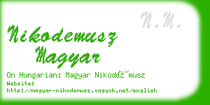 nikodemusz magyar business card